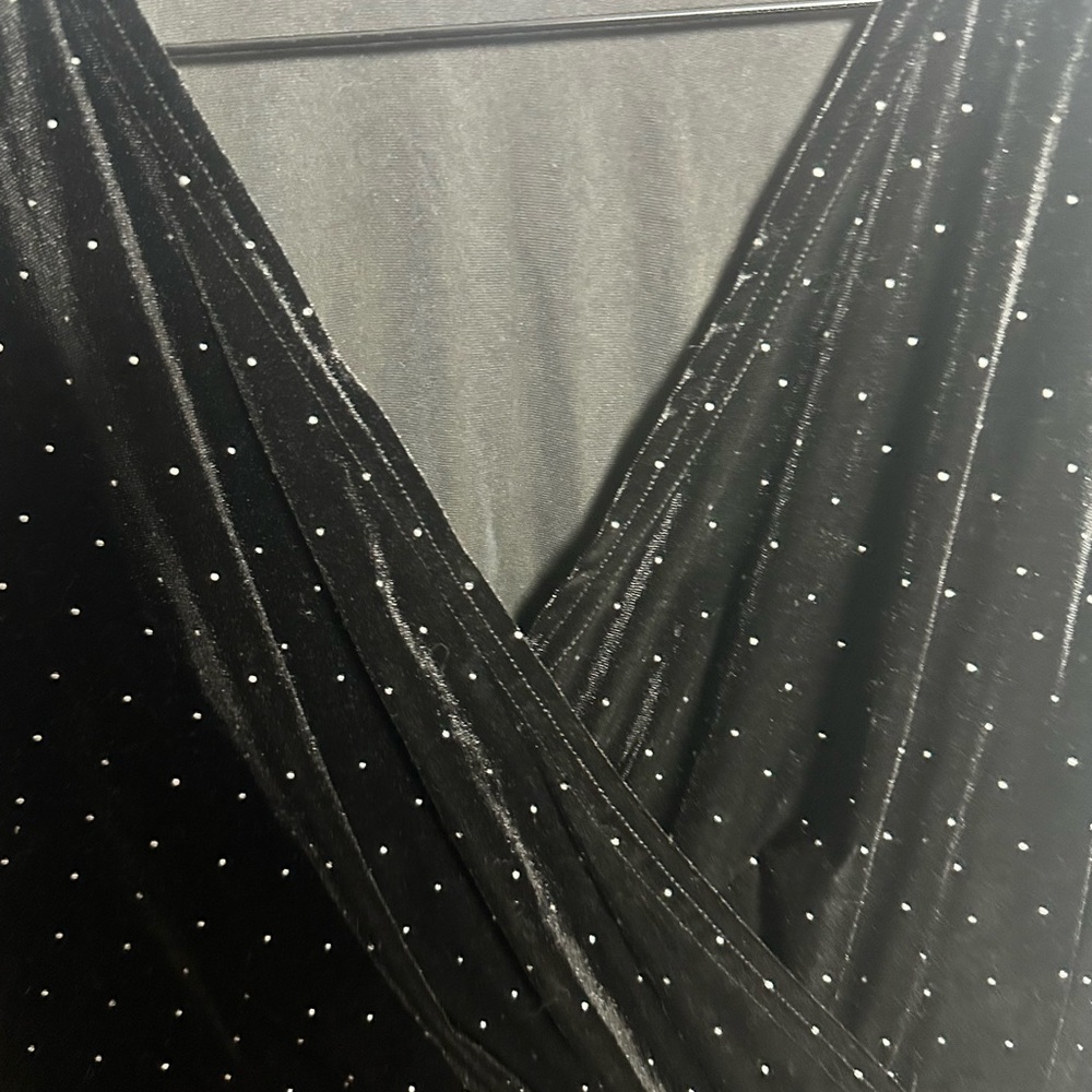 Nine West Black Long Sleeve Dress Studded Design Belted XXL - Picture 9 of 10